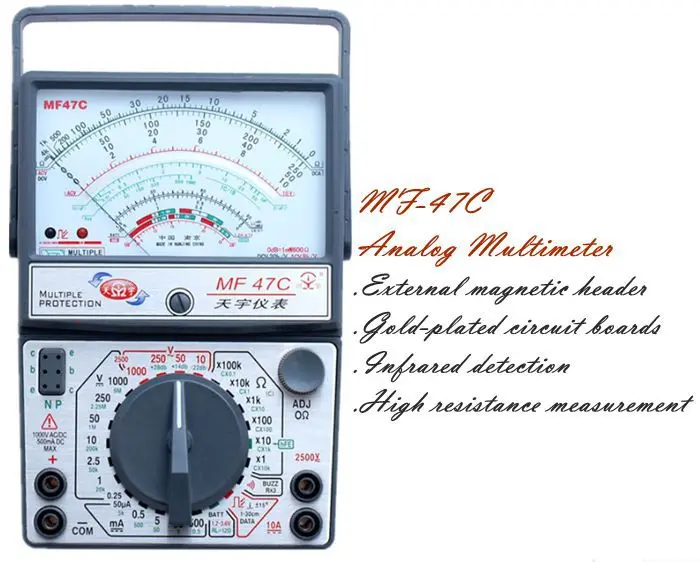 MF-47C аналоговый мультиметр/полностью функциональный/AC цепи для определения линии огня