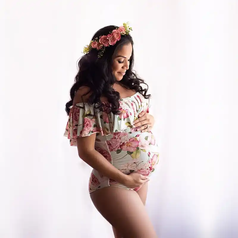 stretchy maternity jumpsuit