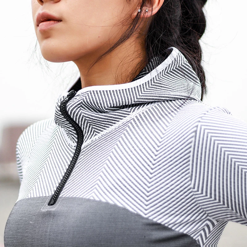 2018 New Sping Women Pullovers Hooded Long Sleeve Casual Sporting Sweatshirt Fitness Women Gray Patchwork Clothes