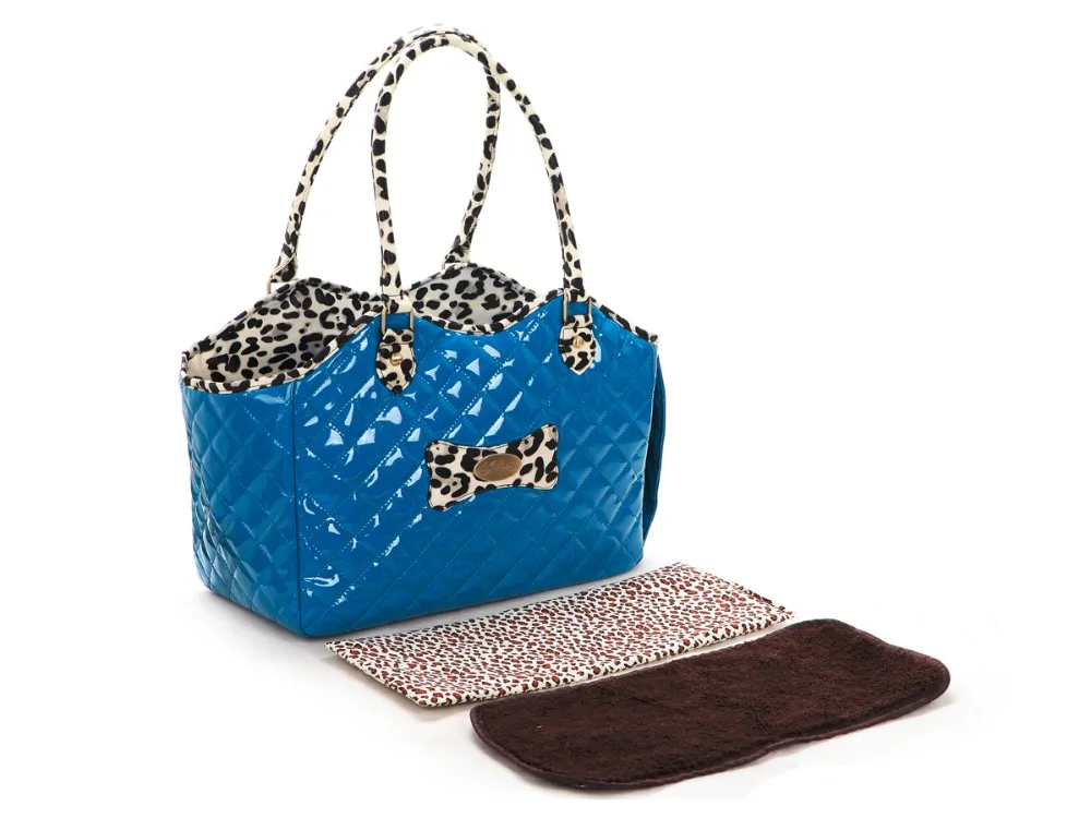 Синяя сумка-переноска для собак из искусственной кожи и хлопка с вышивкой модная маленькая сумка для щенков