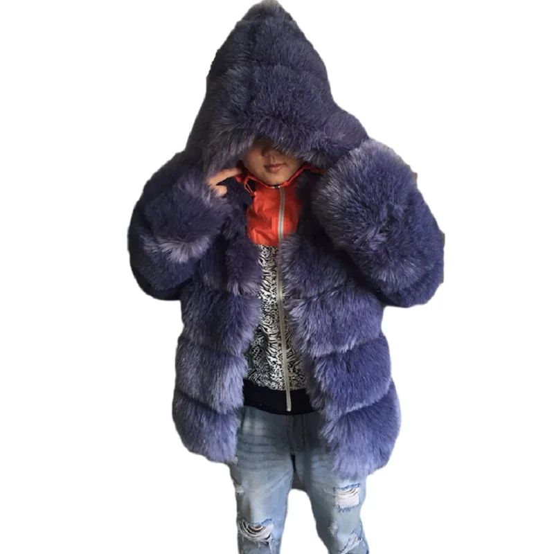Женское Брендовое зимнее меховое пальто, женские длинные шубы из искусственного лисьего меха, роскошная женская куртка из искусственного меха высокого качества, Женское пальто из искусственного меха