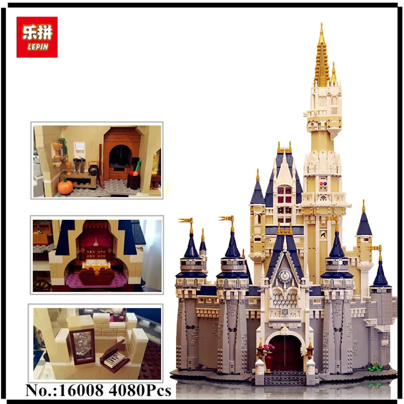 

IN STOCK LEPIN 16008 The Cinderella Princess Castle City 4080pcs Model Building Block Kid Toy Gift Compatible 71040