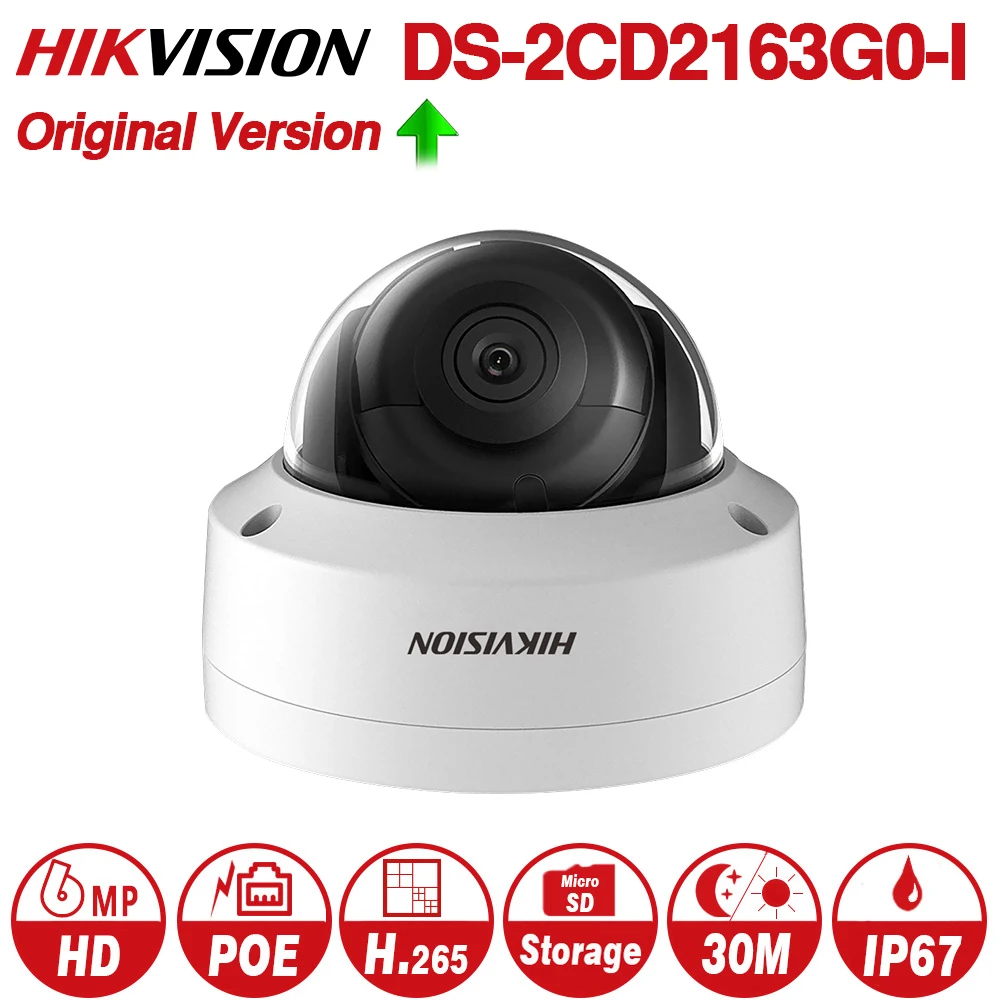 Hikvision Original 6mp IP Camera DS 2CD2163GO I MINI Dome Network