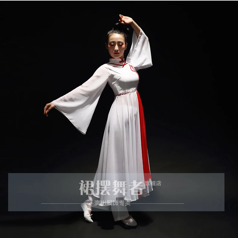 (0111) woman Chinese Classical dance clothes Hanfu ancient costume fairy poetic fan/umbrella dance wear Theatre performance