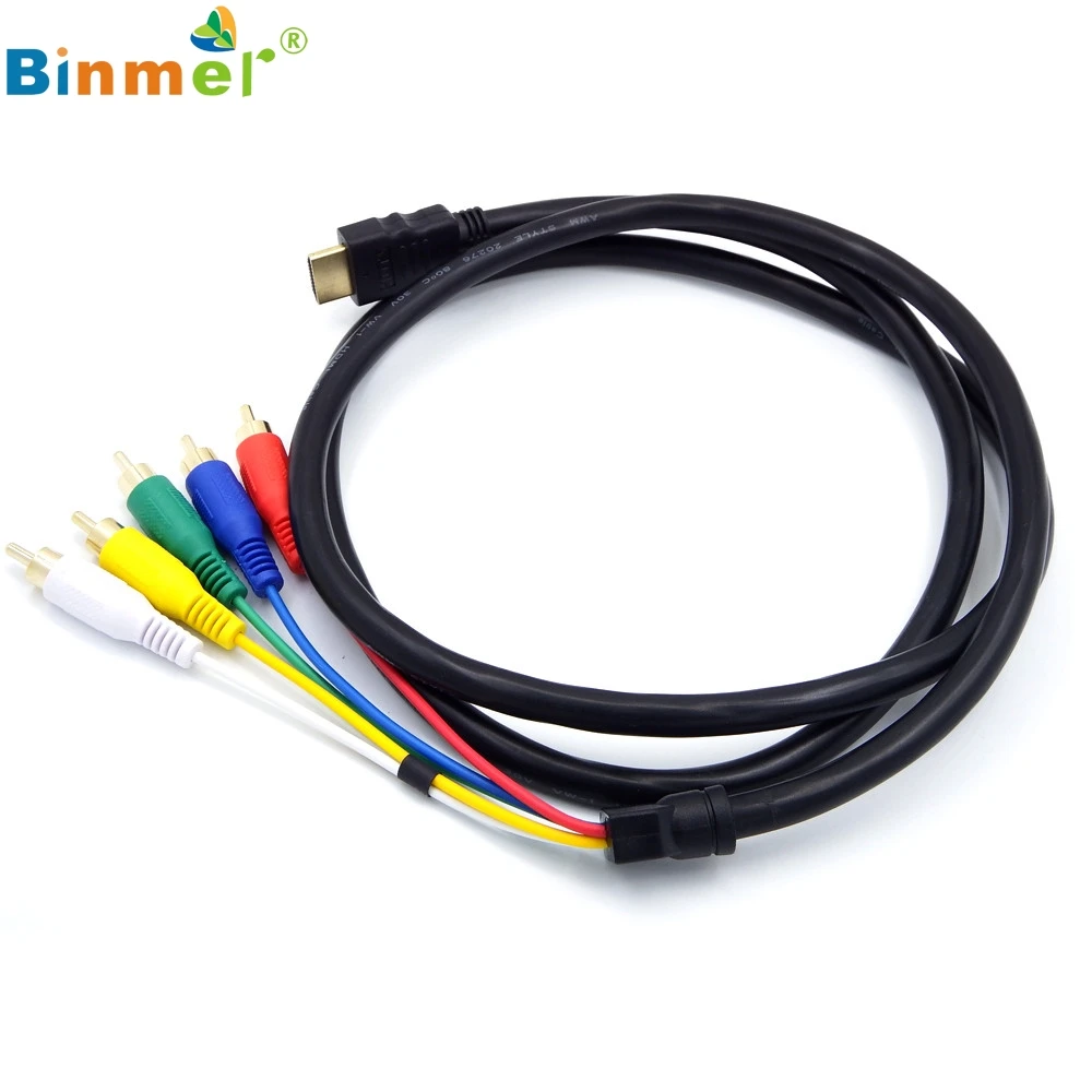 HDMI к 5 RCA Мужской Аудио Видео Компонент Конвертировать Кабель для HD TV BOX 1080P DVD_KXL06|hdmi