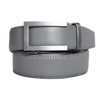 

High Quality Men's Ratchet Click Belt Genuine Leather Dress Belt for Men Jeans Holeless Automatic Sliding Buckle belts