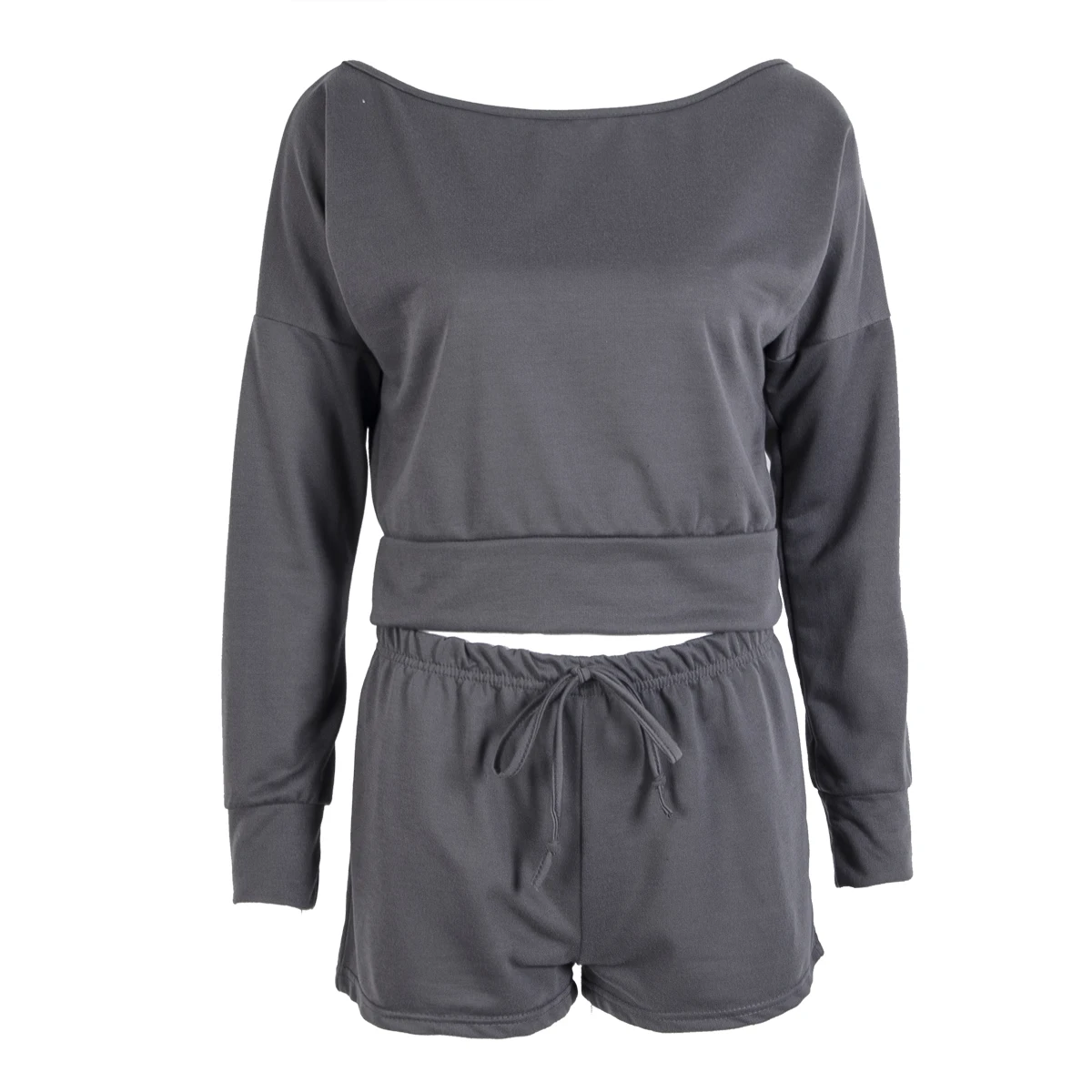 2017 Женский осенний костюм с капюшоном открытыми плечами женский спортивный