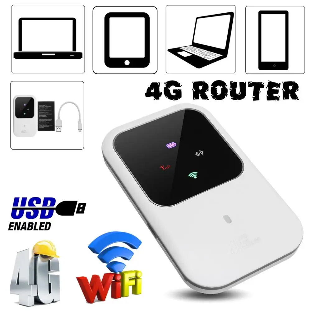 Portable Wifi 4g Router Lte Wireless Car Mobile Wifi Hotspot Sim Card Slot  Unlock - Routers - AliExpress
