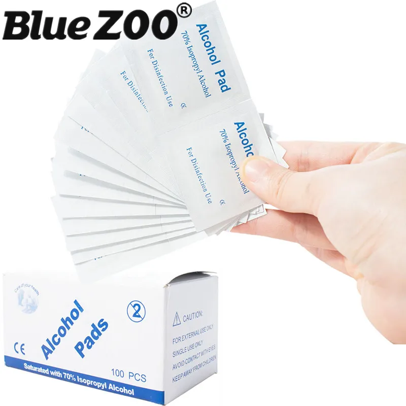 100pcs/box Disposable Alcohol Cotton Pad 6*3cm Medical Alcohol Swab Wipes Piece Antibacterial
