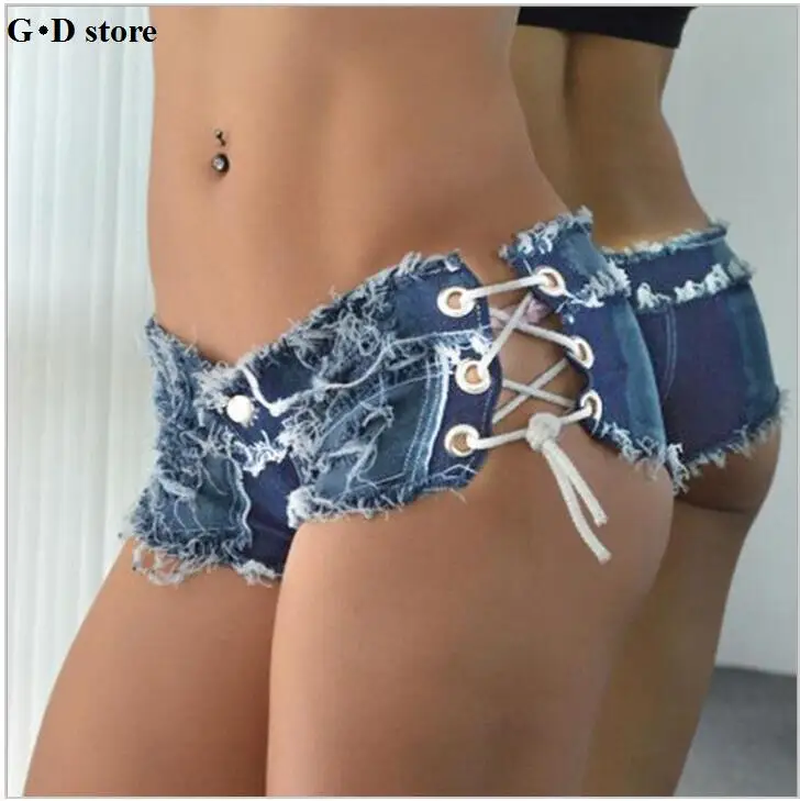 

1pcs Womens Sexy jeans denim shorts 2017 Summer Fashion pure cotton lace-up super shorts Ladies Skinny short jeans young women