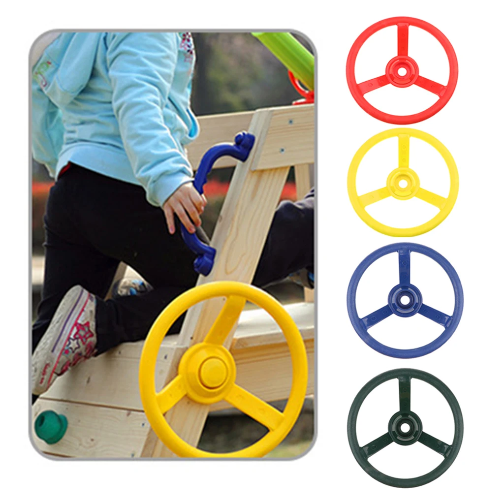 

30cm Kids Steering Wheel Toy Swing Set Accessory Pirate Ship Wheel Outdoor Gym Sports Garden Game Climbing Frame