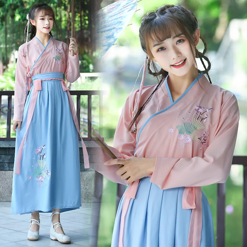 Лимит продаж 2019 Женская китайская модная юбка Hanfu длинный костюм феи для весны