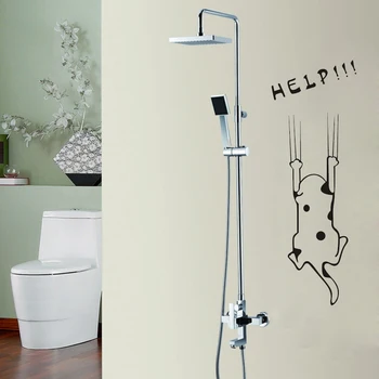 1PC Cartoon HELP Cat Refrigerator Fridge Wall stickers For KIDS Kitchen Cabinet Furniture Glass decals Home decoration