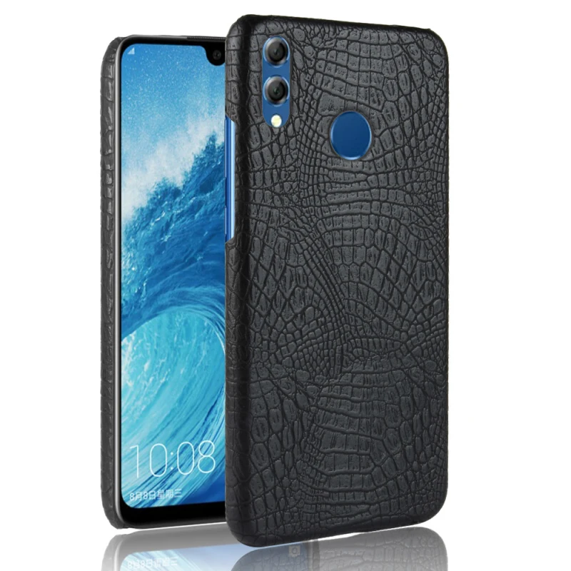 For Huawei Honor 8X case Luxury Crocodile PU leather + PC Hard Back
