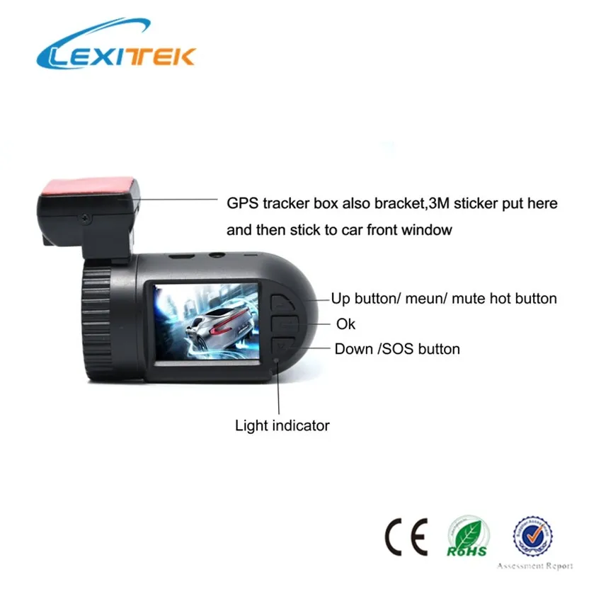 Lexitek D05 Mini0805 Car Camera DVR Ambarella A7 with gps tracking_08