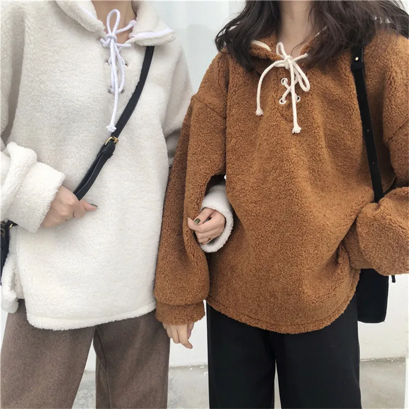 New Teddy Coat Women Pullover 2018 Runway sweater Fashion Autumn Winter Pull Femme Warm Outwear Cashmere Sweater Plus Size4 | Женская