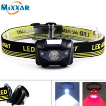 ZK20 дропшиппинг светодиодный головной светильник голова велосипедная лампа светильник инфракрасных лучей мини 600Lm 4 режима R3+ 2 светодиодный 3xaaa фары с повязкой на голову
