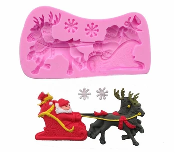 

Silicone Mold Santa Claus Shaped Chocolate Candy Jello 3D Silicone Fondant Mold Cake Decoration Pastry Tools
