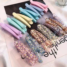 12 шт заколки для девочек цветной Макарон Торт цветная шпилька челкой зажим «утиный клюв» 8 см карты G0405