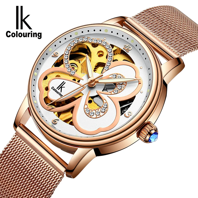 IK Fashion Luxury Brand Wrist Watch Women Automatic Mechanical Watches For Ladies Mechanical