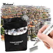 Touchnew 5/10/30 Цвета серого художественный маркер для белой доски с двойным концом маркеры для эскизов, c чернилами на спиртовой основе нейтральных серых тонов товары для рукоделия