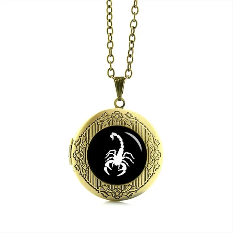 Знаменитая история басни Скорпион ожерелье-подвеска животное круглый, квадратный кулон ожерелье ювелирные изделия T400