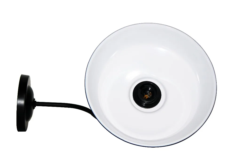 Dia26cm Retro vintage ancient painted black Vintage led wall lamps personalized umberlla black shade Antique wall light ZBD0070