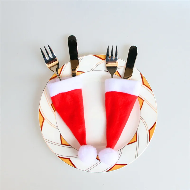 Red Santa Claus Tableware Socks Mats Hat Dining Room Chair Cover Seat Back Cover Coat Christmas Home Dinner Table Decorations 70 Red Santa Claus Tableware Socks Mats Hat Dining Room Chair Cover Seat Back Cover Coat Christmas Home Dinner Table Decorations 70