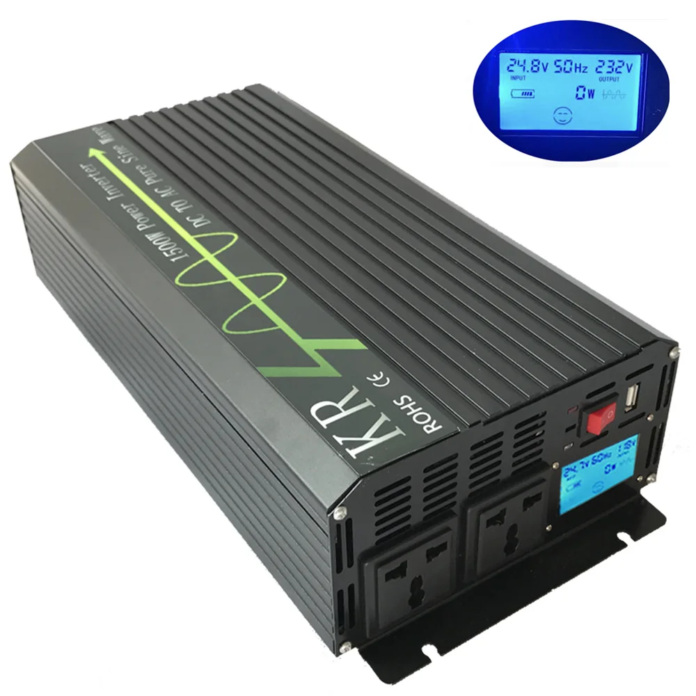 KRXNY 3000W Off Grid Pure Sine Wave Power Inverter 48V DC to 110V 120V AC 60HZ with LCD Display