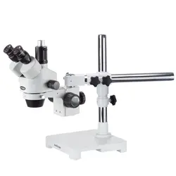 AmScope поставки 3.5X-180X бум стенд Тринокулярный зум стерео микроскоп
