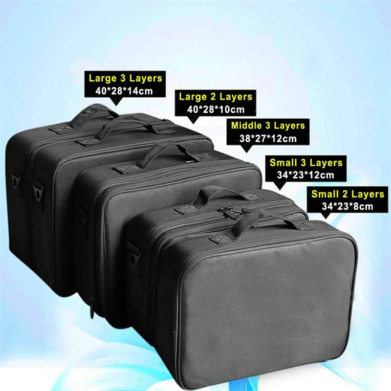 Women Professional Makeup Organizer Large Capacity Storage Case Oxford Cosmetic Bag High Quality Casual Disassembly Suitcase Women Professional Makeup Organizer Large Capacity Storage Case Oxford Cosmetic Bag High Quality Casual Disassembly Suitcase