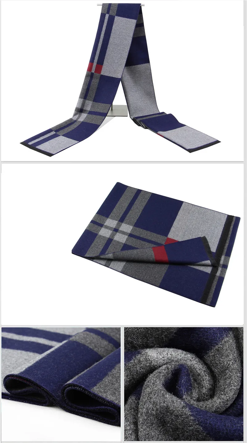 Newest fashion design casual scarves winter Men's cashmere Scarf luxury Brand High Quality Warm Neckercheif Modal Scarves men