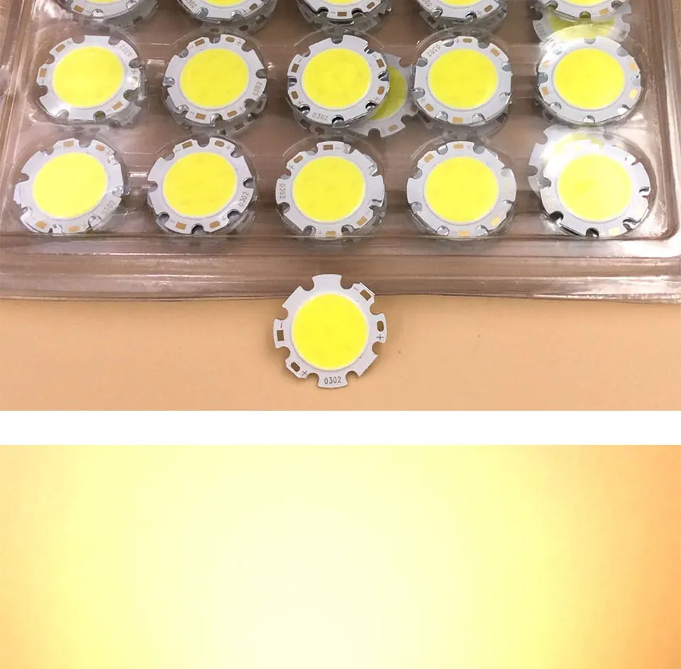 Round COB LED Chip On Board Light Source 28mm Diameter for Spotlight Downlight DIY LED Lamp Bulbs (10)