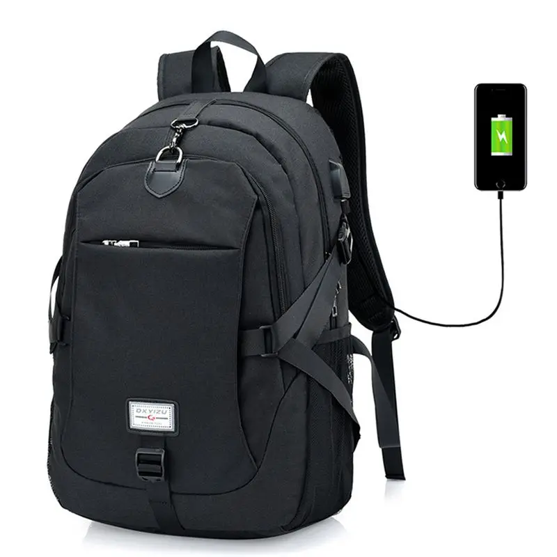

New Men Backpack USB Charging Large Capacity Out Door For Male Bag Waterproof Casual Backpacks Unisex Black Travel Backpacks 367