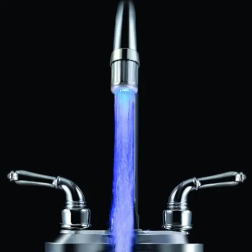 

PROMOTION!LED Light Water Faucet ABS Round Connector for bathroom or kitchen