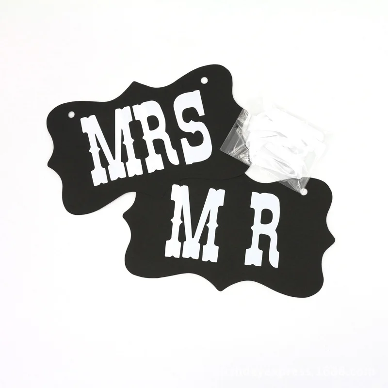 1set MR&MRS Photo Props Wedding Decorations Bride To Be Party Decoration Party Supplies Baby Shower Birthday for Wedding PT51 (2)