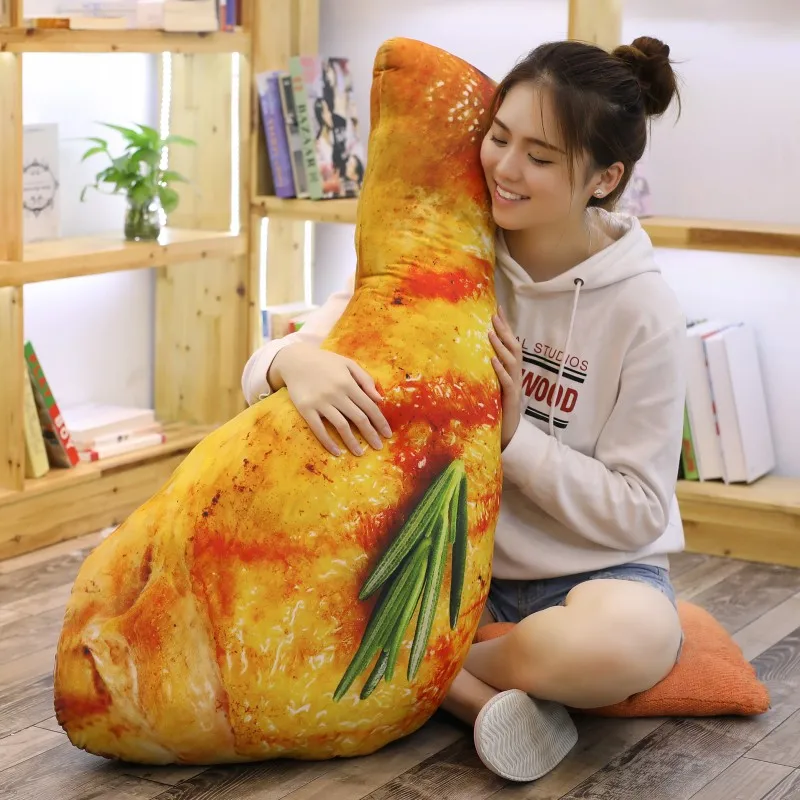 60-110CM Simulation Food Real life Style Chicken Leg Toy Chick Wing Drumstick Fried Rice Noodles Pillow Cushion Birthday Gift