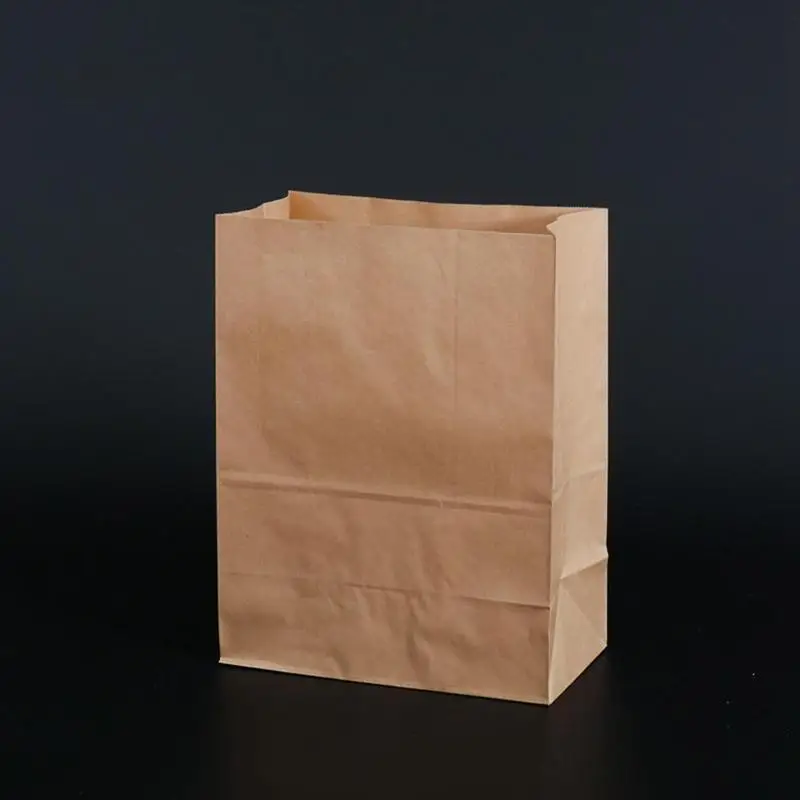50 шт крафт-бумажный пакет, пакет для завтрака, западные точки, упаковка для выпечки хлеба, квадратное дно, бумажный пакет для еды, маслостойкая упаковочная бумага