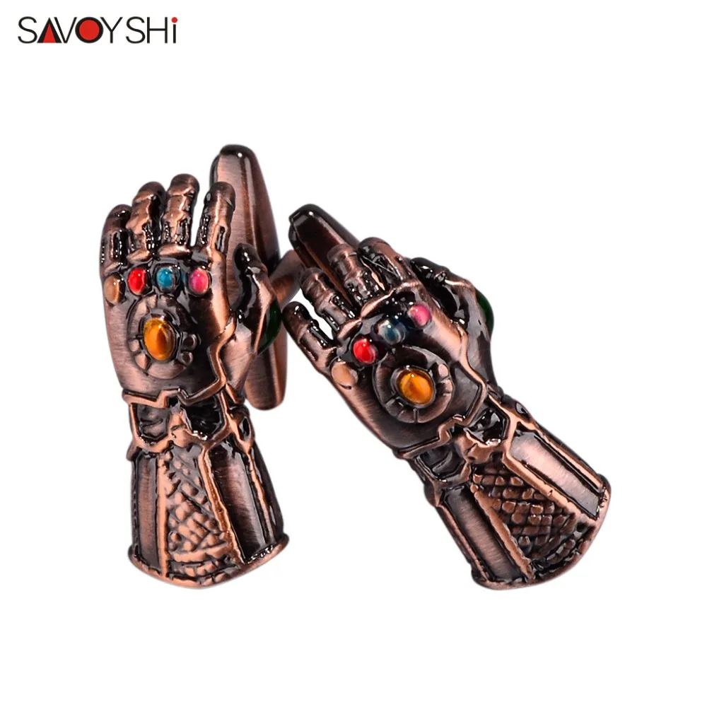 

SAVOYSHI Classic High Quality French Shirt Metal Red Copper Colorful Gloves Cufflinks For Mens Groom Wedding Cuff links Gemelos