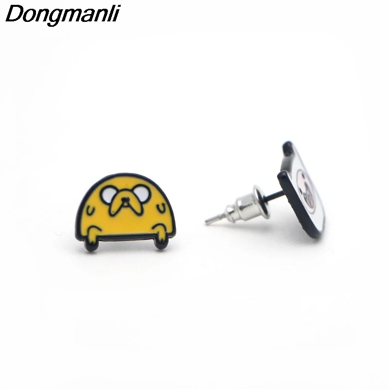 WS1173 Dongmanli с мультяшным рисунком фотообои Финн и Джейк эмалированные серьги