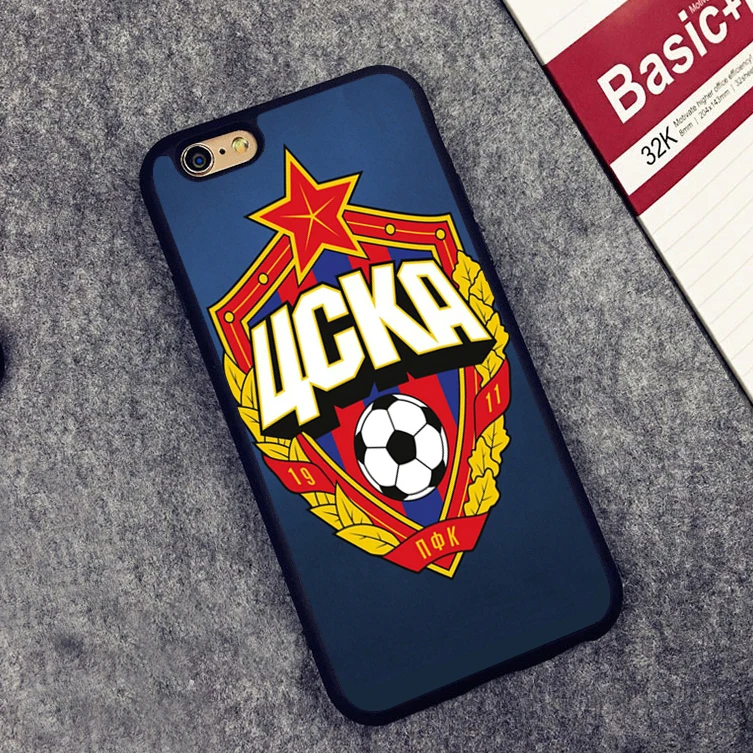 ЦСКА случае Москва FC Футбол Мягкие силиконовые полный защитный чехол для iPhone X 8 7