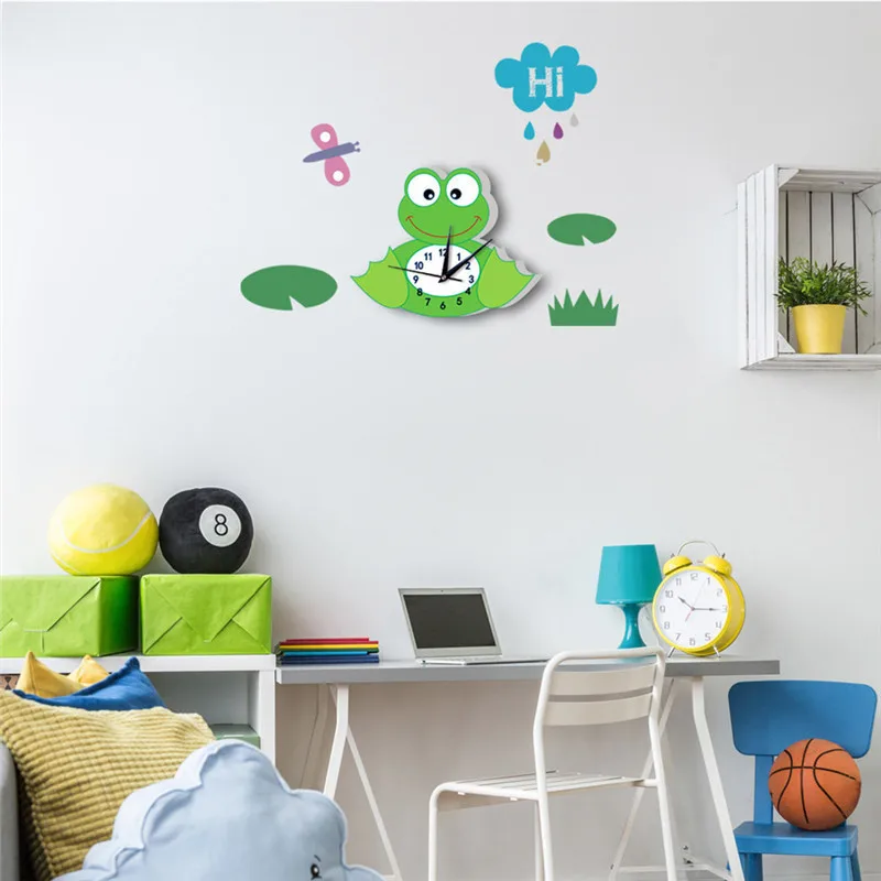 Cute Cartoon Wall Clocks Decorative Silent Living Room Wall