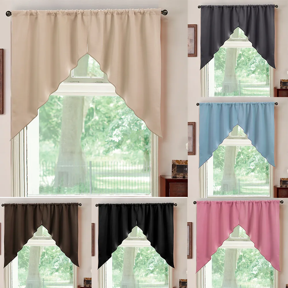 

rideaux pour le salon Elegant Sheer Organza kitchen curtains Rod Pocket Window Curtain Treatment Set curtains for living room