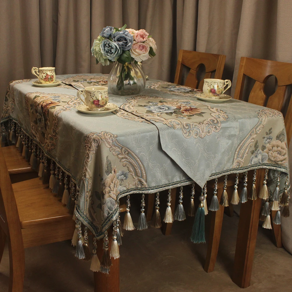 Us 22 42 5 Off Curcya Blue Vintage Tablecloth For Home Decor Luxury Jacquard Fl Formal Clic Table Cloth Cover Wedding Banquet In Us 22 42 5 Off Curcya Blue Vintage Tablecloth For Home Decor Luxury Jacquard Fl Formal Clic Table Cloth Cover Wedding Banquet In