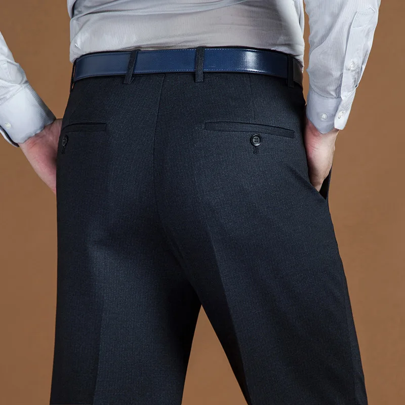 29-44 летние тонкие деловые повседневные мешковатые брюки для мужчин большого размера весна осень мужские формальные Стрейчевые офисные брюки мужские брюки - Цвет: 511 Business Gray