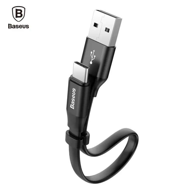 

Baseus Fast Charging USB Type C Cable For One Plus6 Flat USB C Fast Charging USB Charger Cable For Samsung Short Cable Universal