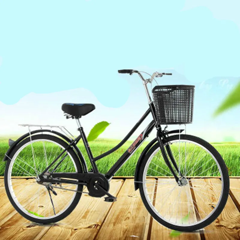 Carbon Steel Material 24 Inch/26 Inch Frame Type Single Speed/6 Speed Adult Children Student Leisure Bicycle