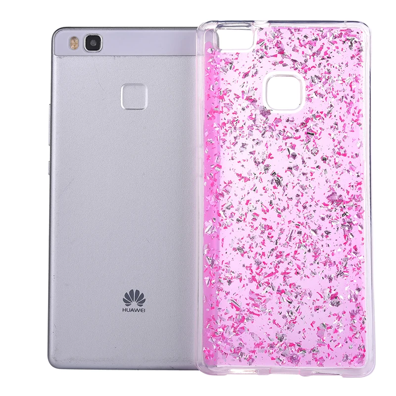Glitter shining flakes silicone case huawei P9 Lite,P10 Lite (11)