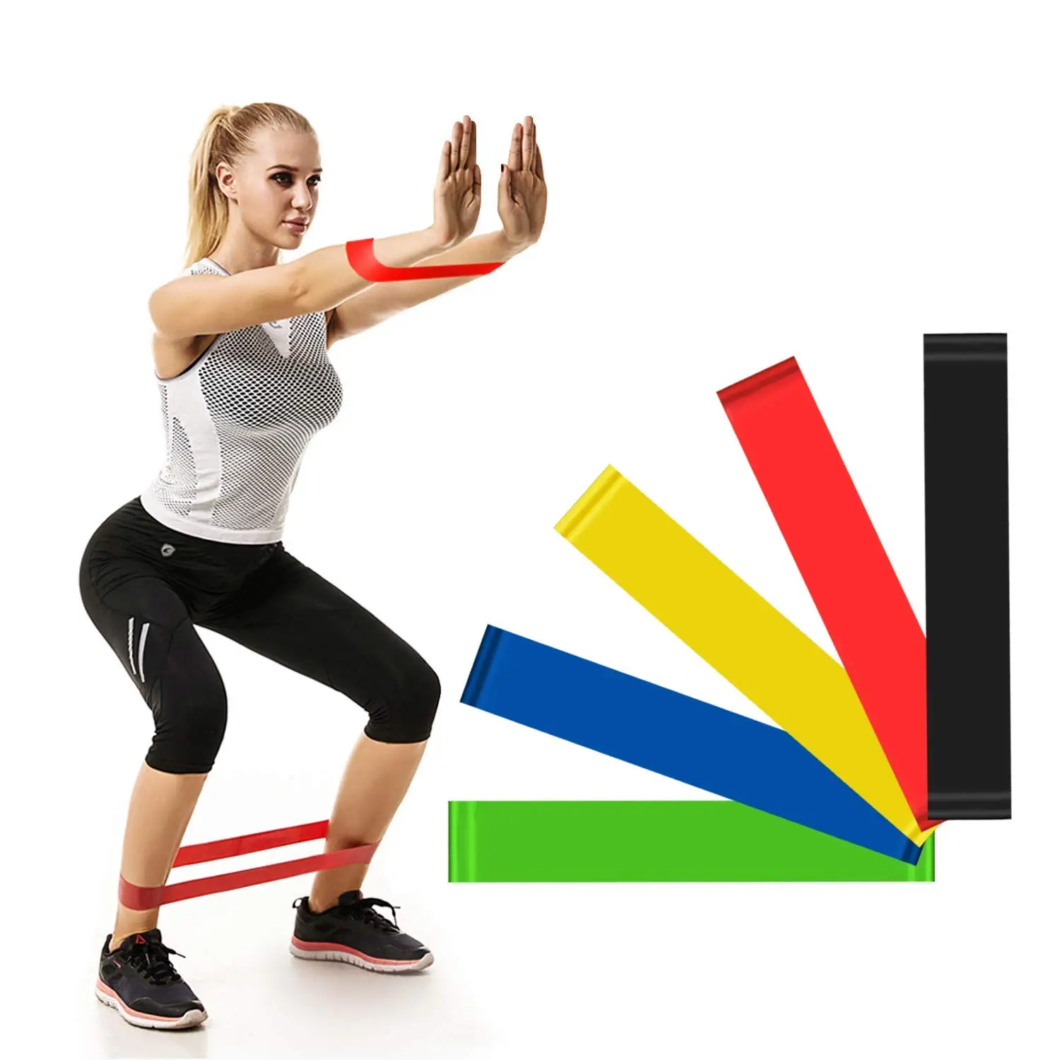 4 цвета, резинки для йоги, Уличное оборудование для фитнеса, 0,45 мм-0,9 мм, резинки для пилатеса, занятий спортом, тренировок