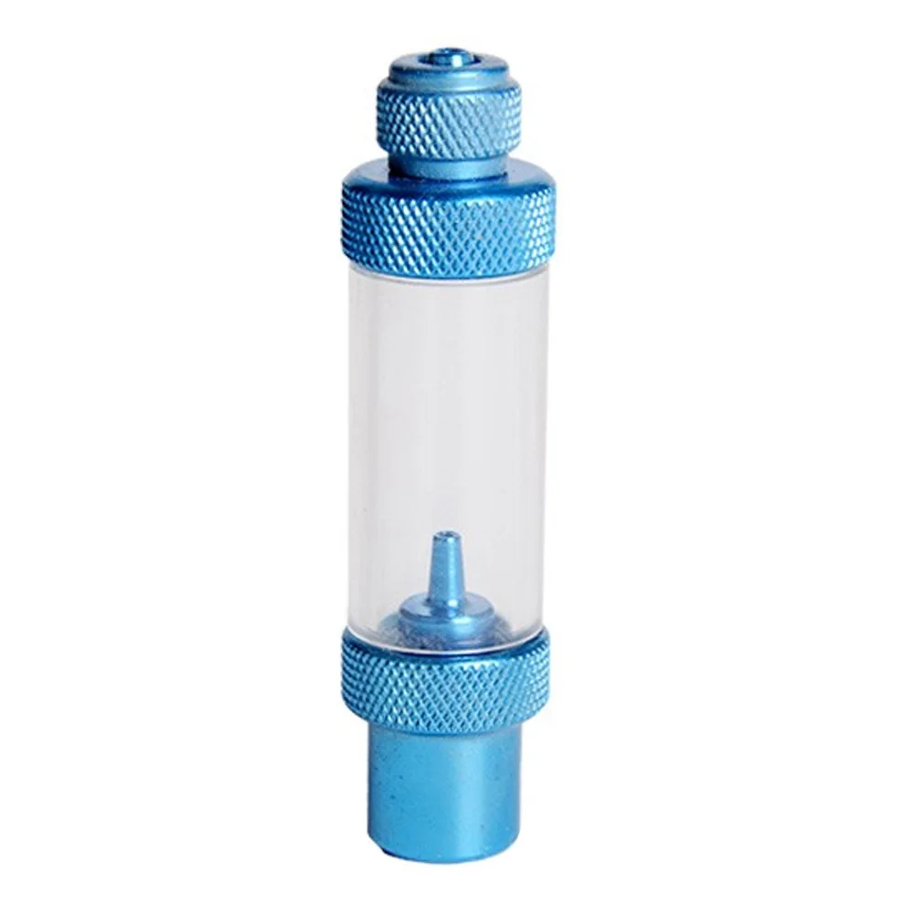 Счетчик пузырьков регулятор проверки диффузора CO2 измерительное устройство бак соленоид аквариум алюминиевый сплав - Цвет: Blue Single head